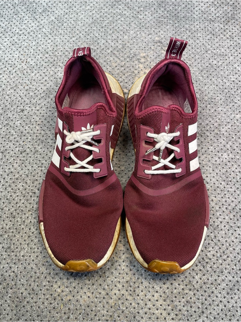 Adidas NMD R1 Maroon Shoes Size 9 Men’s - Picture 10 of 11